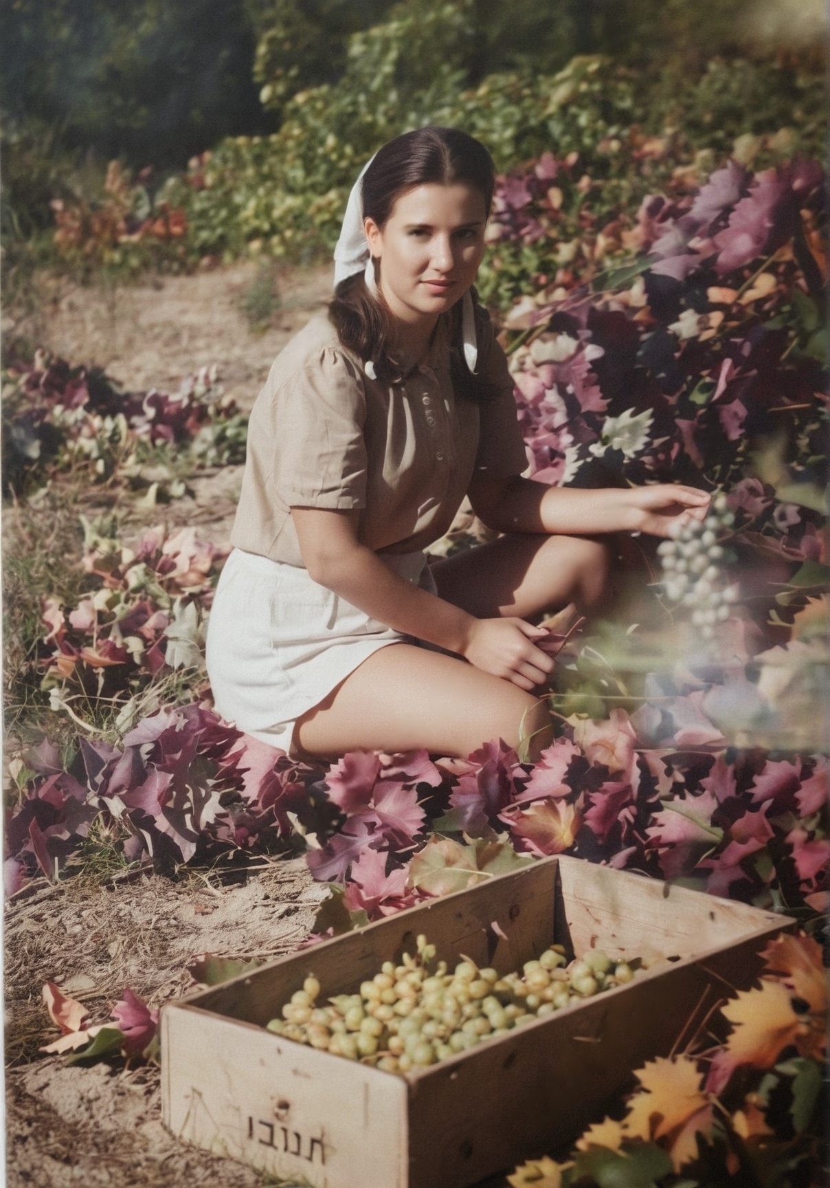 Hannah Elkaslasi arriving in Israel via Youth Aliyah, 1949